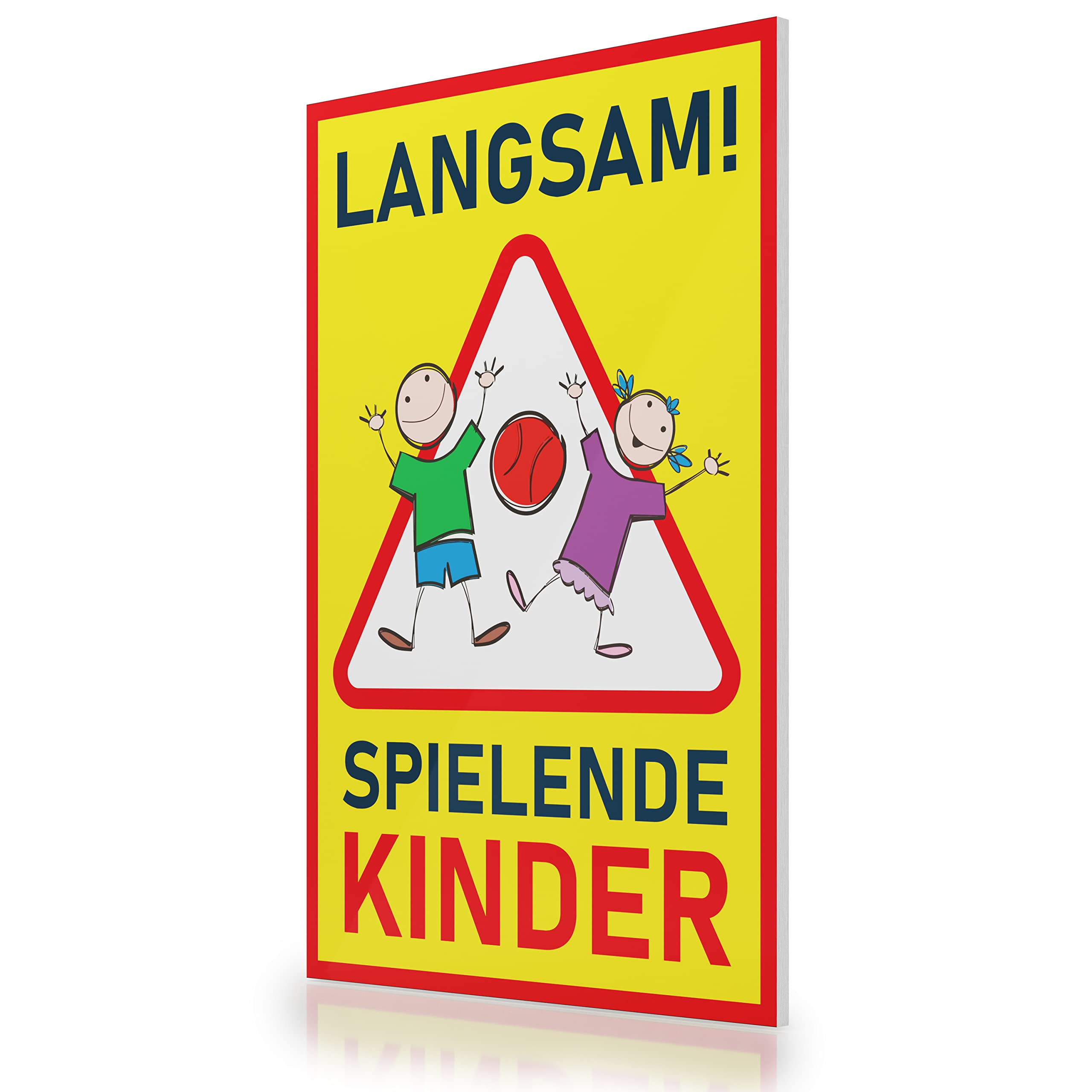 Vsafety Warnschild "Haftungsausschluss / Bereich Für Kinder" | 400x300 Mm | Aus Stabilem Kunststoff | Schwarz