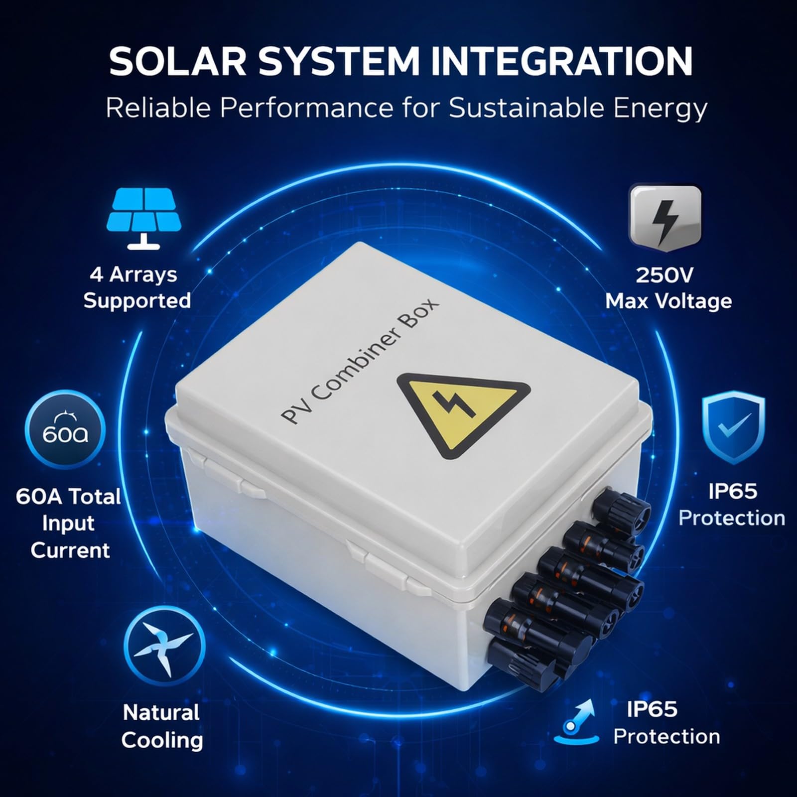 Pv Combiner Box Metall, Solar Combiner Box Für 4 Module 2 String 1000V Dc, Sicherungsautomat 32A - Überspannungsschutz, Trennschalter, Für Photovoltaik Anlage Und Fi GAK Anschlusskasten