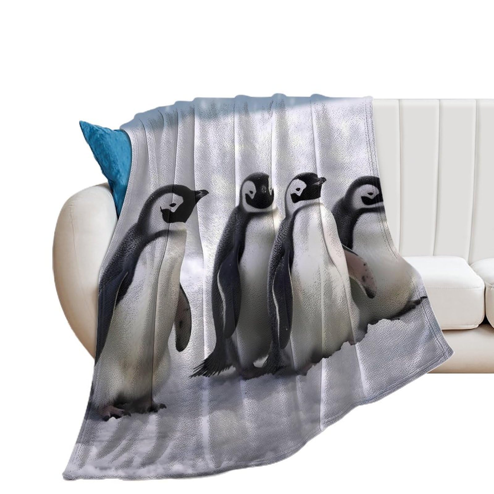 Couverture de lit chaude pour hommes et femmes plaid en flanelle animaux 127 x 152 cm