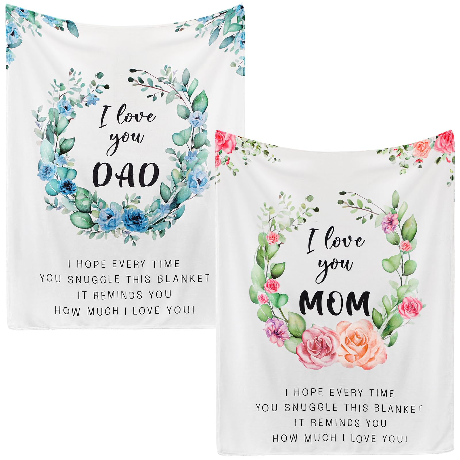Buryeah Parent Gifts Dad and Mom Blanket for Parents Soft Flannel Throw Blanket for Mom Dad 50"x60" Blanket for Presents Christmas Mother's Day Idea