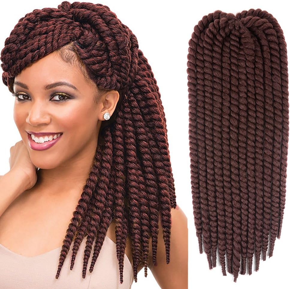 Havana Twist Braided Crochet Hair Jumbo Braid Twist Hair For Havana Mambo Style 3 Packs #33