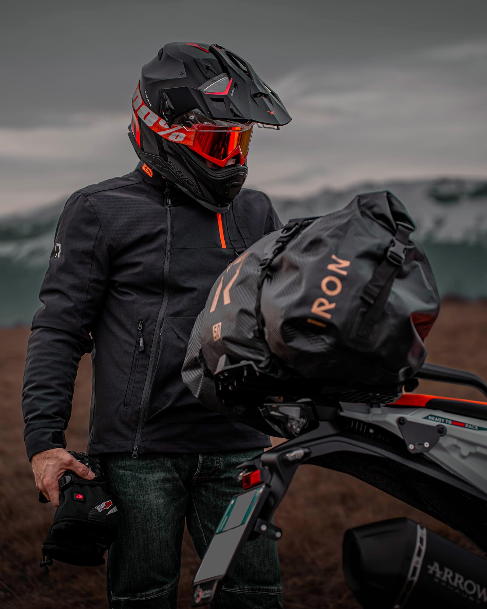 RIDEIRON Motorradjacke Herren Damen CE-geeignet,Motorradjacke Winter mit CE-Protektoren Herausnehmbarem Futter zum Schutz vor Kälte und Wind für alle Jahreszeiten M | CE-konform; Protektoren, Futter abnehmbar, winddicht, wärmend, für Fahrten das ganze Jah