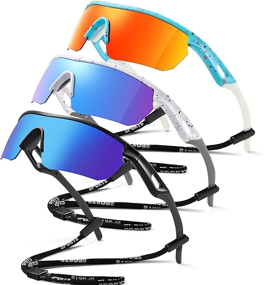 Kids Sunglasses Youth Baseball Sun Glasses Polarized Sports TR90 Lightweight UV400 Cycling Shades Frame Boys Girls