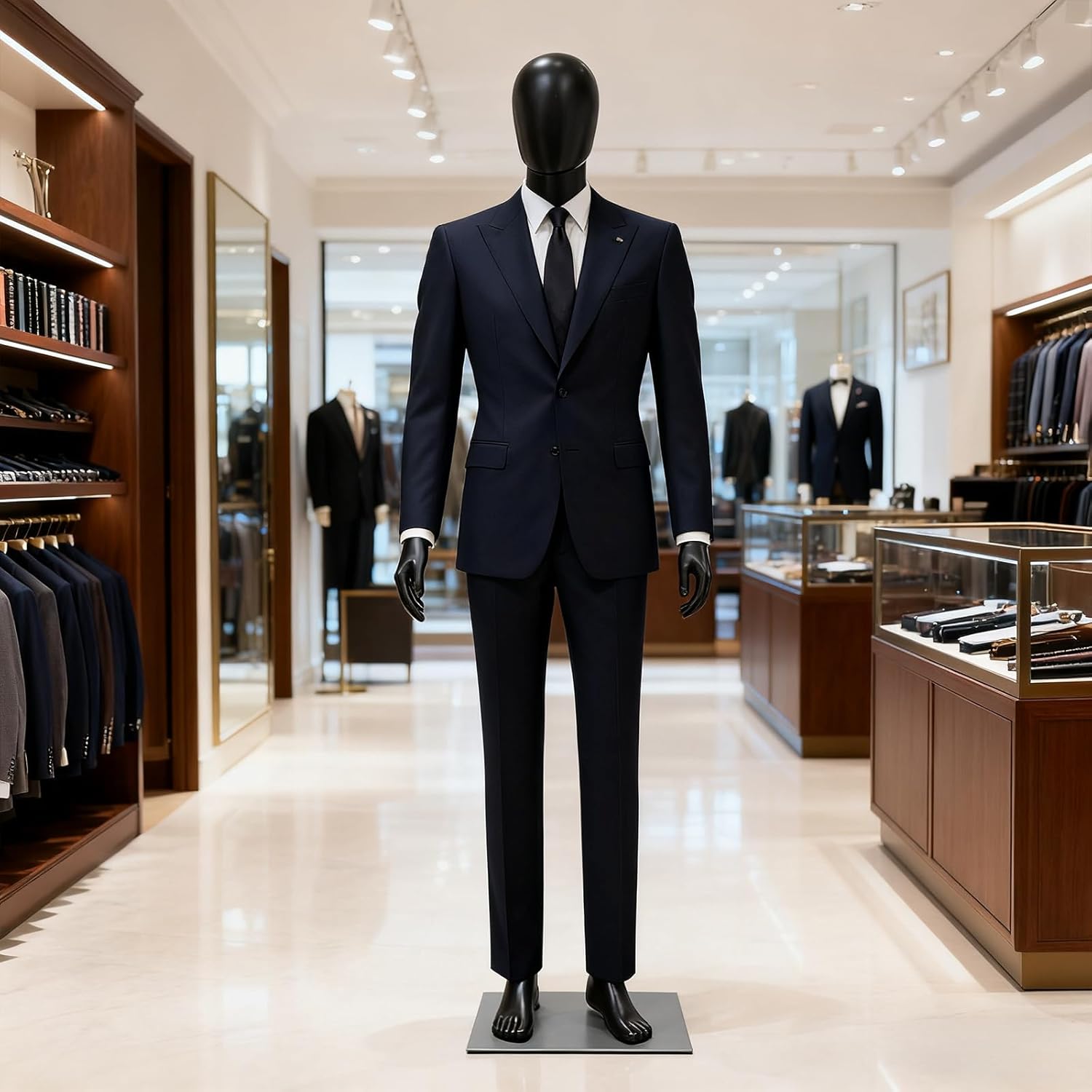 KINTNESS 73''H Male Mannequin Full Body - Torso Dress Form Mannequin Body Adjustable Detachable Manikin Full Body with Head Metal Base for Sewing, Clothing Store, Design Office (Male-B)