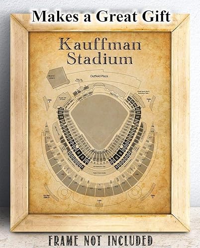 Miniatura 3 de Baseball Decor - Kauffman Stadium of Kansas City Baseball Seating Chart - Baseball Wall Decor 11x14 Unframed Art Print - Great Baseball Room Decor &