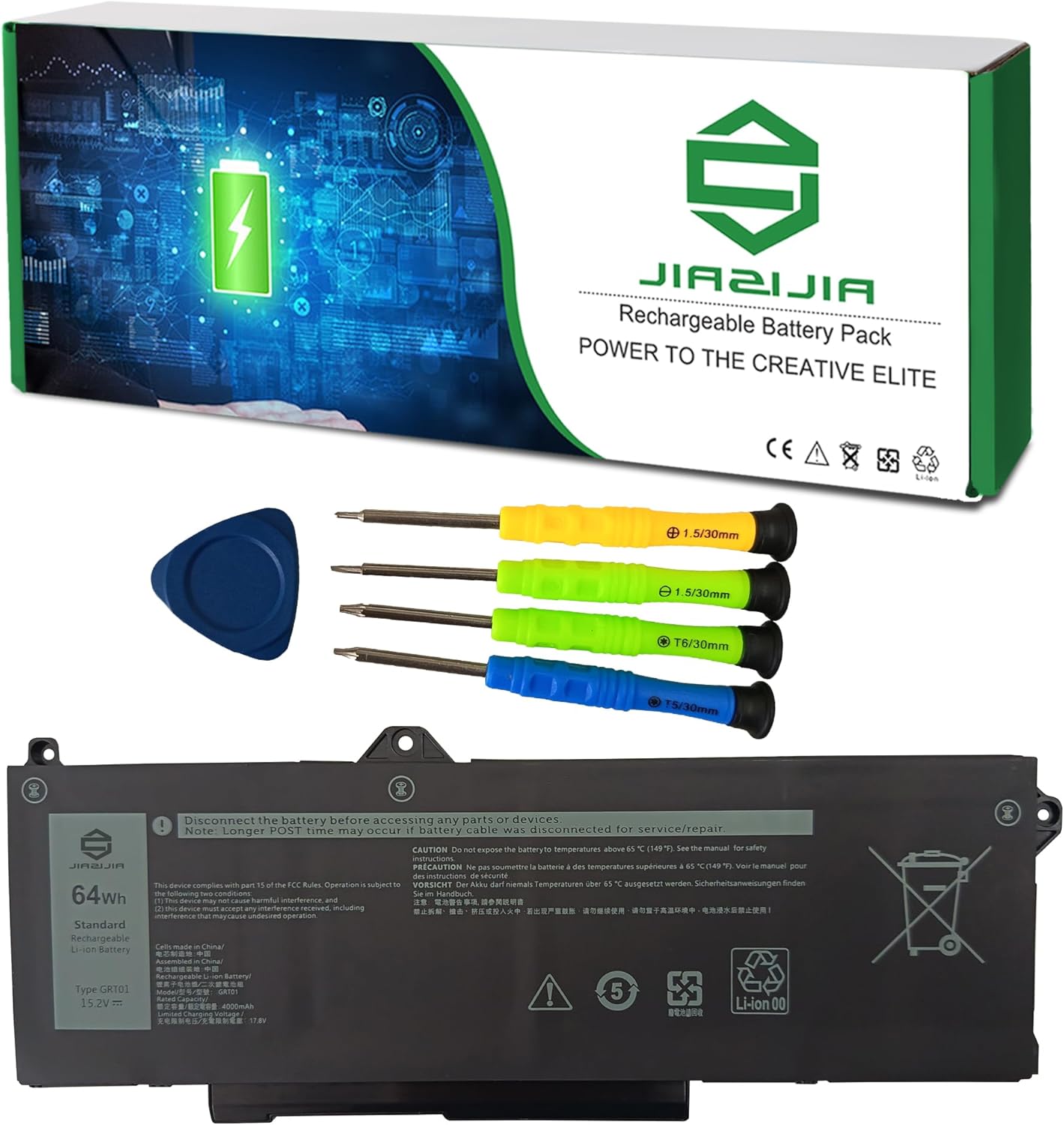 0G74G 02PFPW Laptop Battery Replacement for Dell Latitude 5300 5310 7300 7400 P97G P97G001 P97G002 P96G P96G002 P96G003 P99G P99G001 P100G P100G001 Series OG74G 2PFPW 11.4V 42Wh 3500mAh