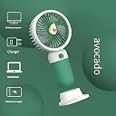Cute & Powerful Rechargeable Portable Handheld Mini Pocket Fan with 3 Speed Control for Office, Home, Kitchen and Travelling and Makeup purpose face drying or setting makeup (Multicolour) gallery image