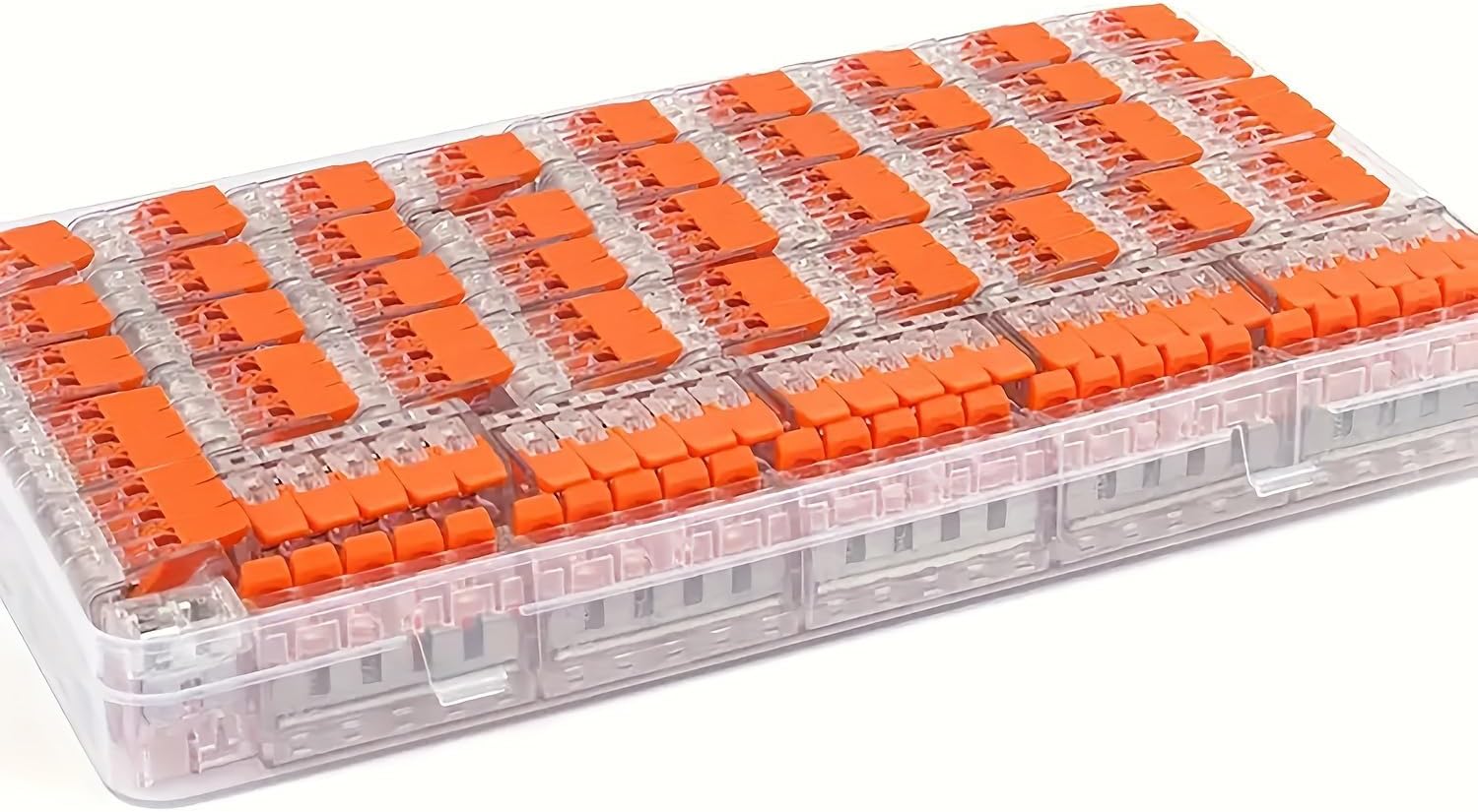 Lever Wire Connectors, 90 Pcs Wire Connector Assortment Pack Compact Splicing Connector Kit for Electrical Wires Solid Stranded Flexible Wires, 2 Port, 3 Port, 5 Port