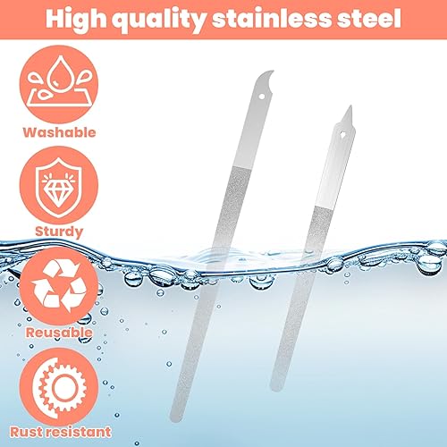 Miniatura 4 de 6 limas de uñas de diamante, lima de uñas Diamond Deb de doble cara con punta curva y afilada para uñas naturales, herramientas de manicura y