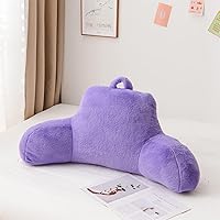 Vista 20 de A Nice Night Almohada de lectura suave de piel sintética, respaldo de cuña para adultos con brazos y soporte para la espalda para sentarse
