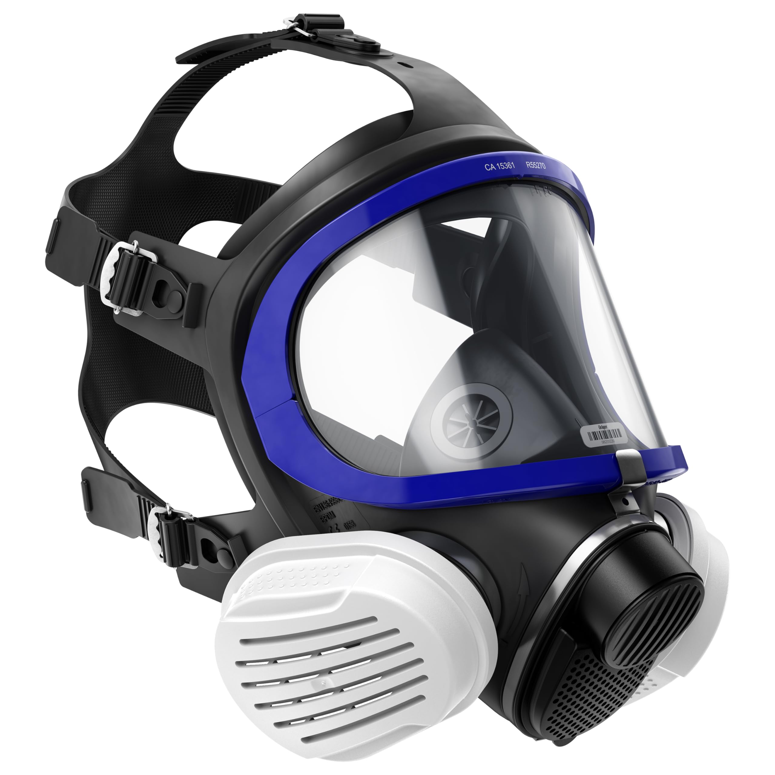 X-plore 5500 Full Face Mask Respirator with 2x P3 R Dust Mask Filters - Full Mask for Construction, Woodworking, DIY, Sanding, Mining - Complies with CE EN136 - EN143
