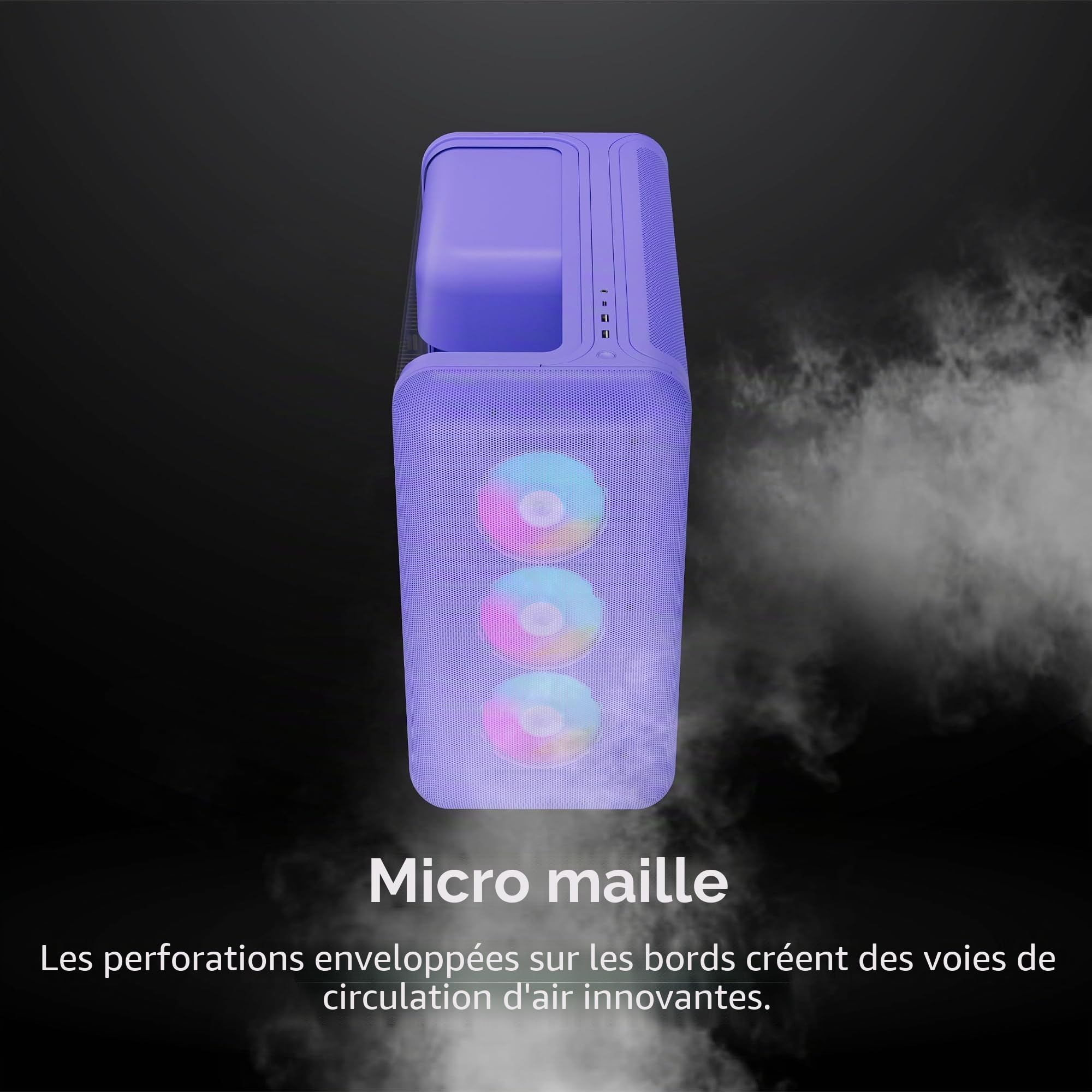 Hyte X50 Modern Performance ATX Boîtier de Jeu PC Tour Moyenne - Taro Milk (Violet)