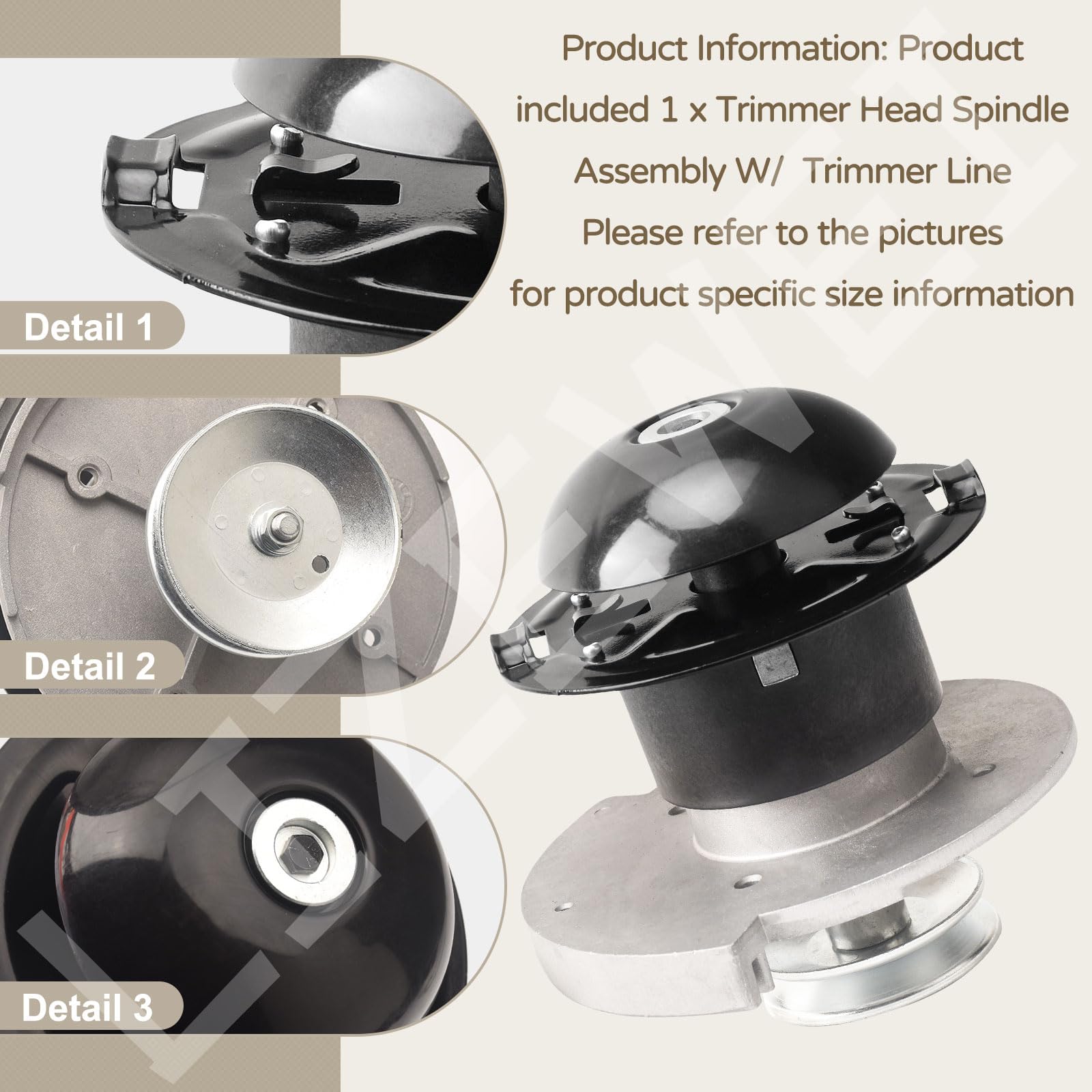 596878501 - Conjunto de husillo de cabezal de recortadora, 532182217, kit de bola y pernos de corte compatible con Husqvarna Poulan Craftsman HU625WT PR22WT 180334 182217 HU625HWT PPWT62522