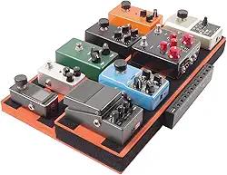 Asixxsix Placa de Pedal de Guitarra, Pedaleira Portátil Antiderrapante de Material EVA Com Design Oco Oculto para Pedais de 6 a 10 Efeitos, Pedaleira de Guitarra Leve para Músicos