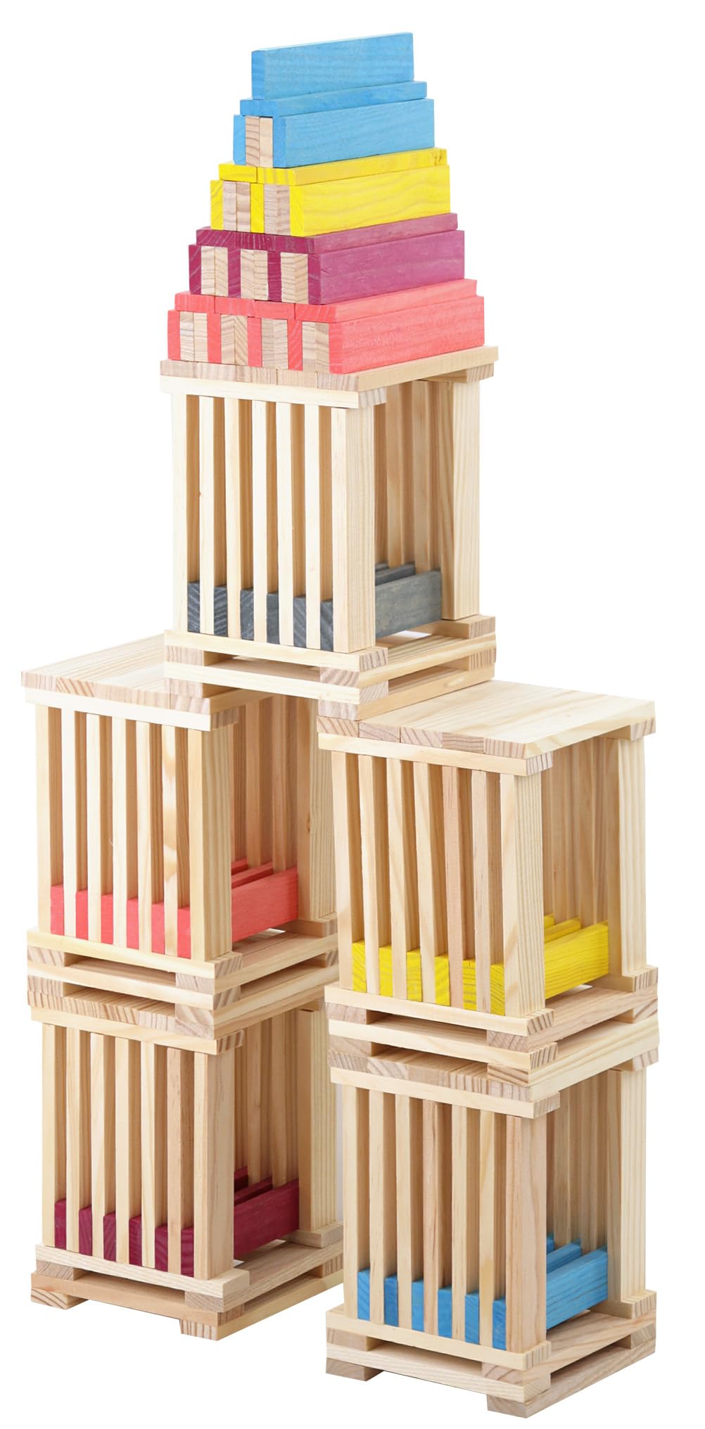 Jeujura – Tecap Color – 300 Teile – Konstruktionsspielzeug – Bauklötze – für unzählige Bauprojekte – der Fantasie freien Lauf Lassen – Motorik – Kreativität – 8313