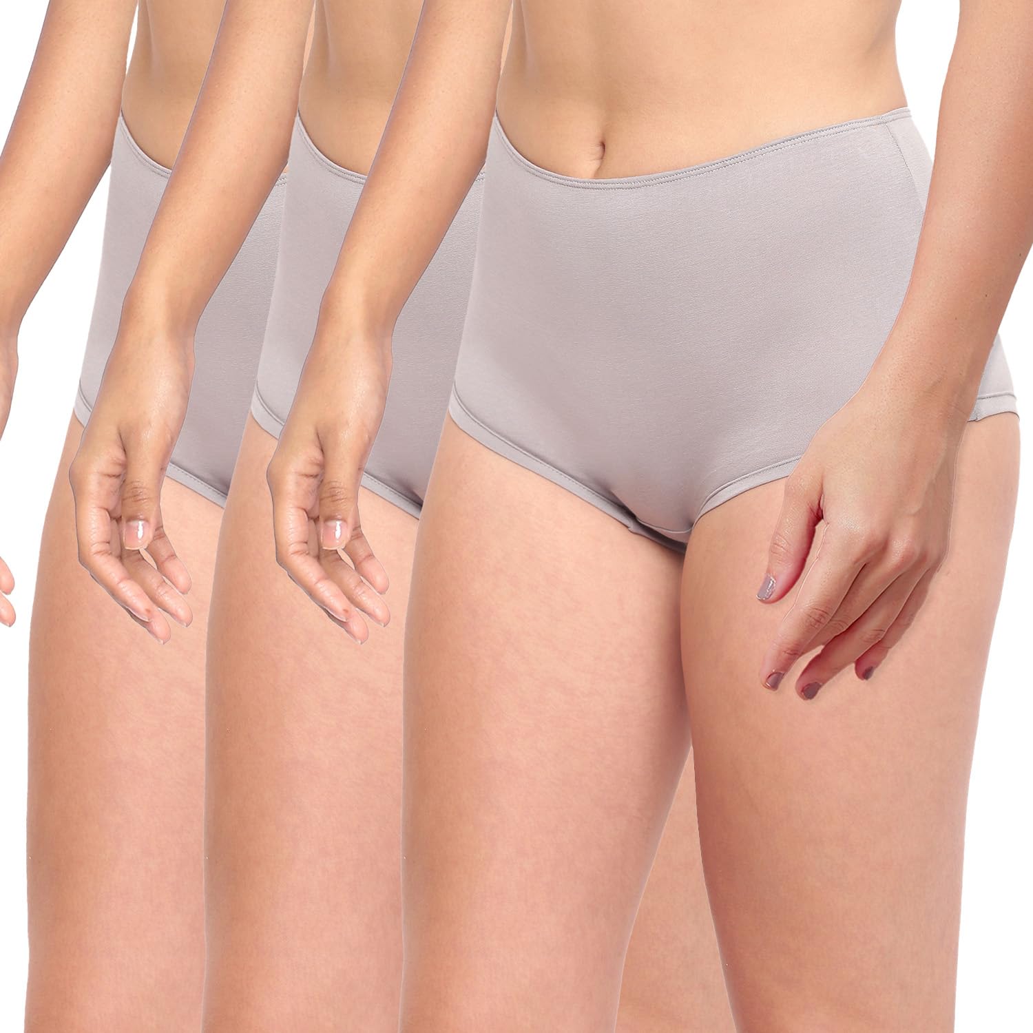 la intimo BASIICS Hanky Panky Antimicrobial Boyshort Brief Panty for Women (Pack of 3)-picture-27