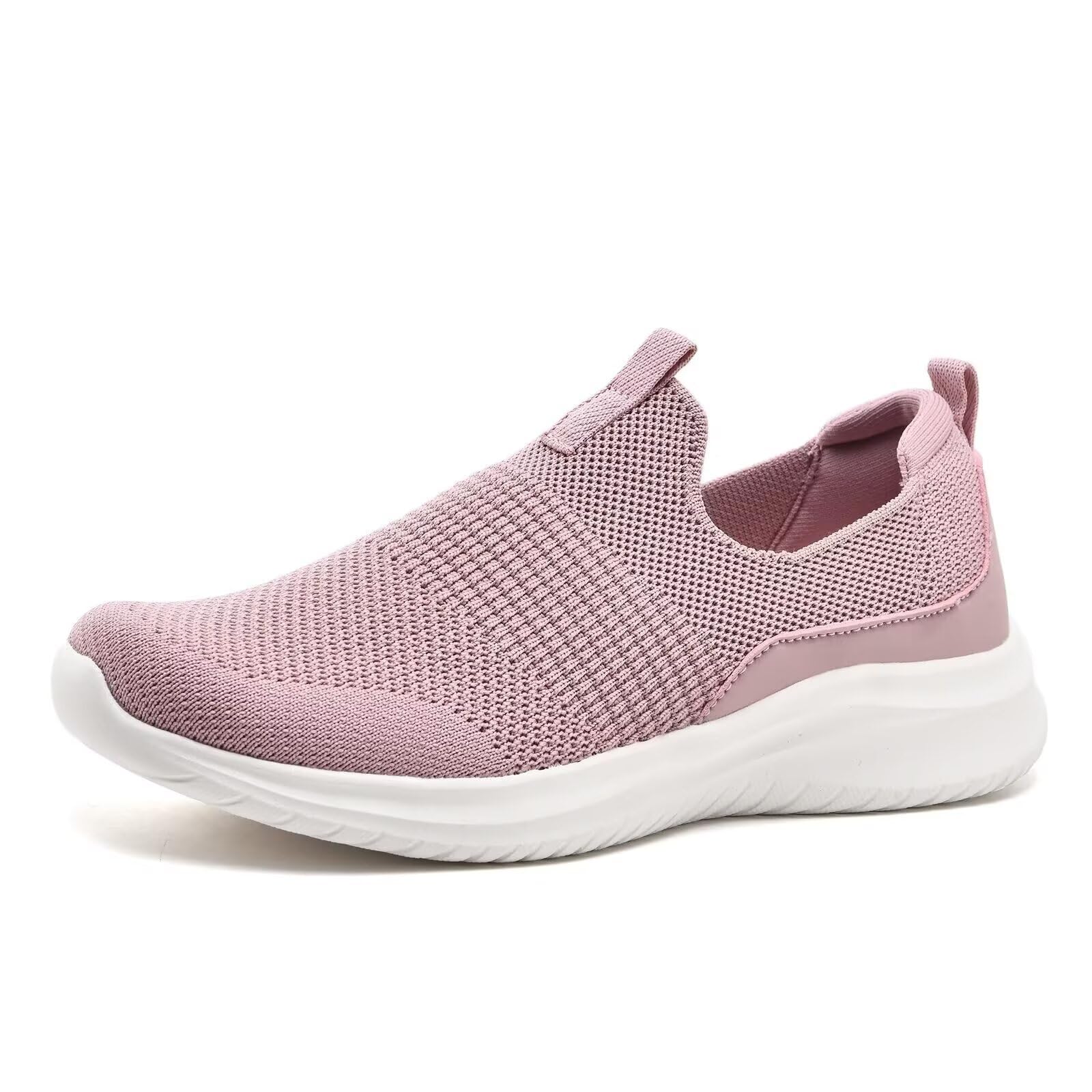 TIOSEBON Damen Walking Tennisschuhe Strick Leichtgewicht Slip-On Atmungsaktives Mesh Bequeme Weiche Mode Sneaker