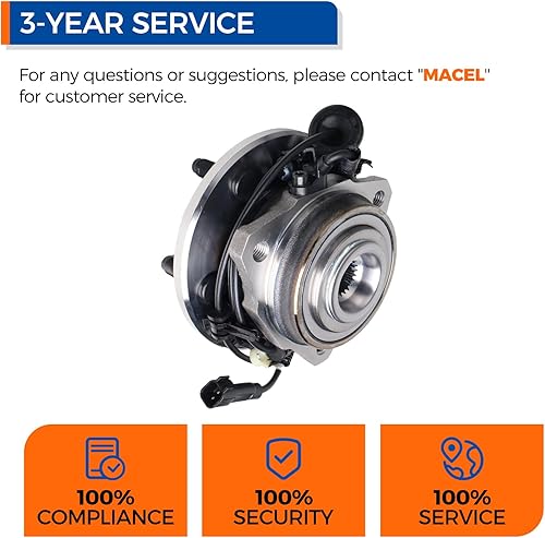 Miniatura 7 de PAROD Par 513176 513177 - Conjunto de cubo de rueda del pasajero delantero y rodamiento compatible con Jeep Liberty 5 lengüetas con ABS 2002-2007