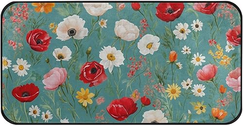 Vista 15 de Gredecor Alfombra de cocina de abeto de invierno, diseño de pájaros, antifatiga, Navidad, invierno, Navidad, decorativo, antideslizante, lavable