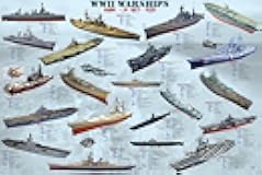 World War II War Ships, Poster 36 x 24 inch by Eurographics