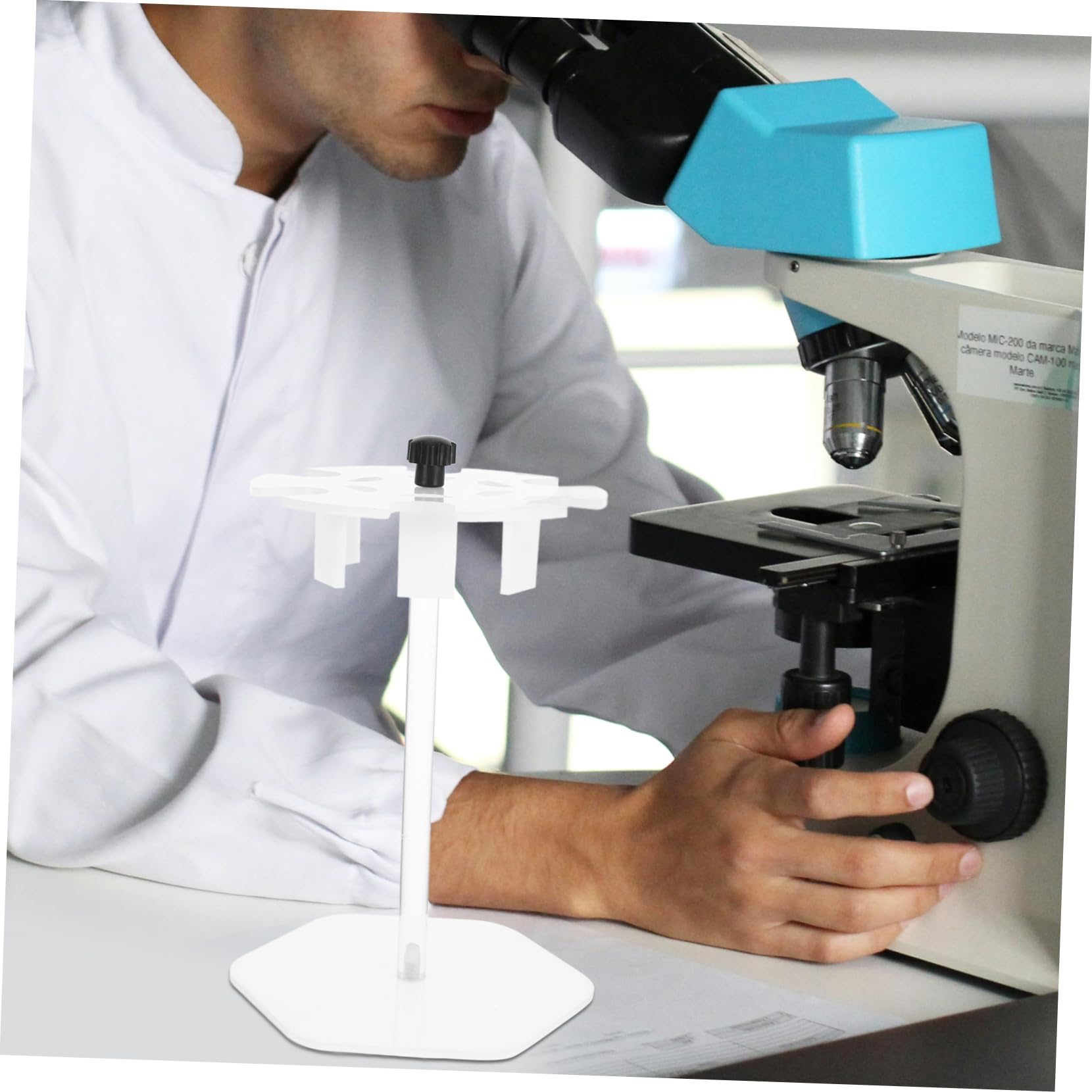 TOPBATHY Supporto per Pipette da Laboratorio in Acrilico Rack per Esperimenti Porta Pipette Design Staccabile Robusto e Durevole