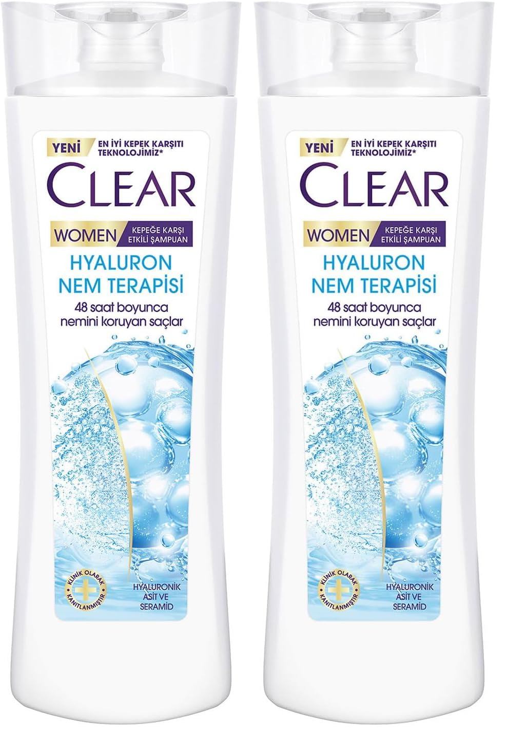 Clear Women Hyaluron Nem Terapisi Şampuan 350 ml​ 2li paket