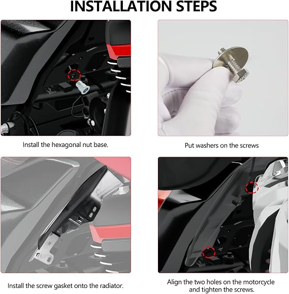 Motorcycle Mid Frame Air Deflectors Heat Shields Kits Fit for Harley Touring Street Glide Road Glide Electra Glide Road King Ultra Limited Tri Glide CVO 2009-2024 Chrome