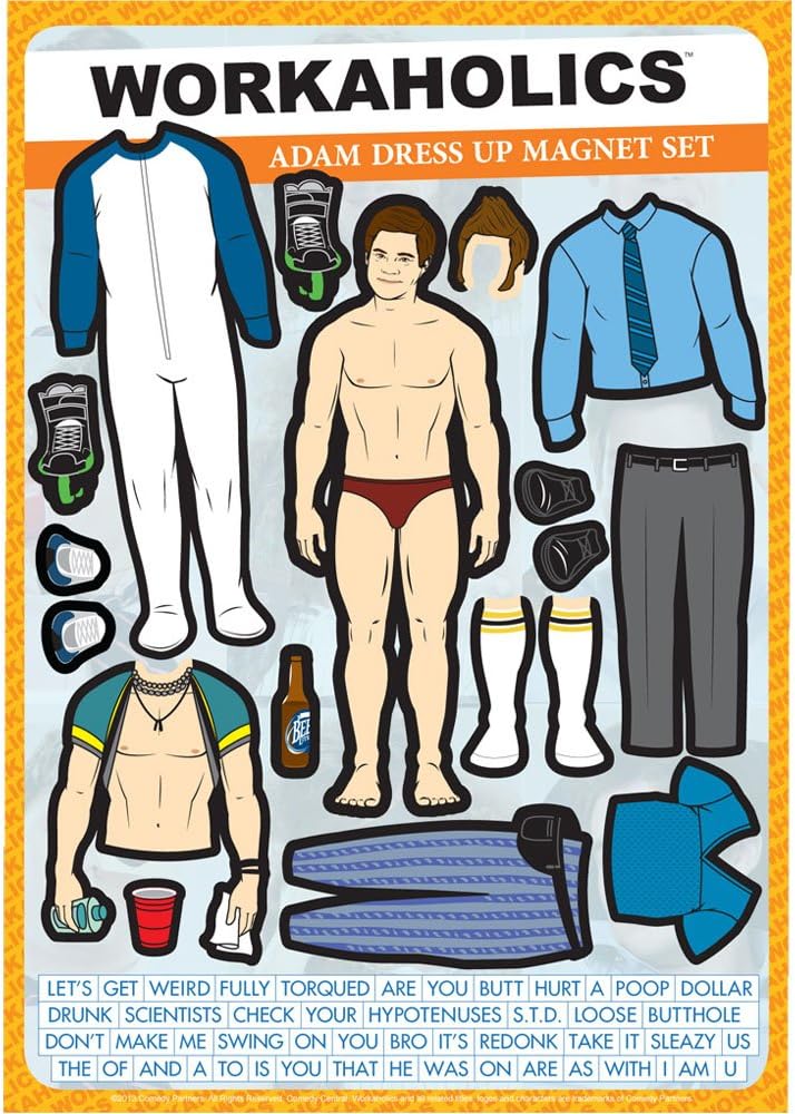 Workaholics: Adam Dress Up Magnet Set