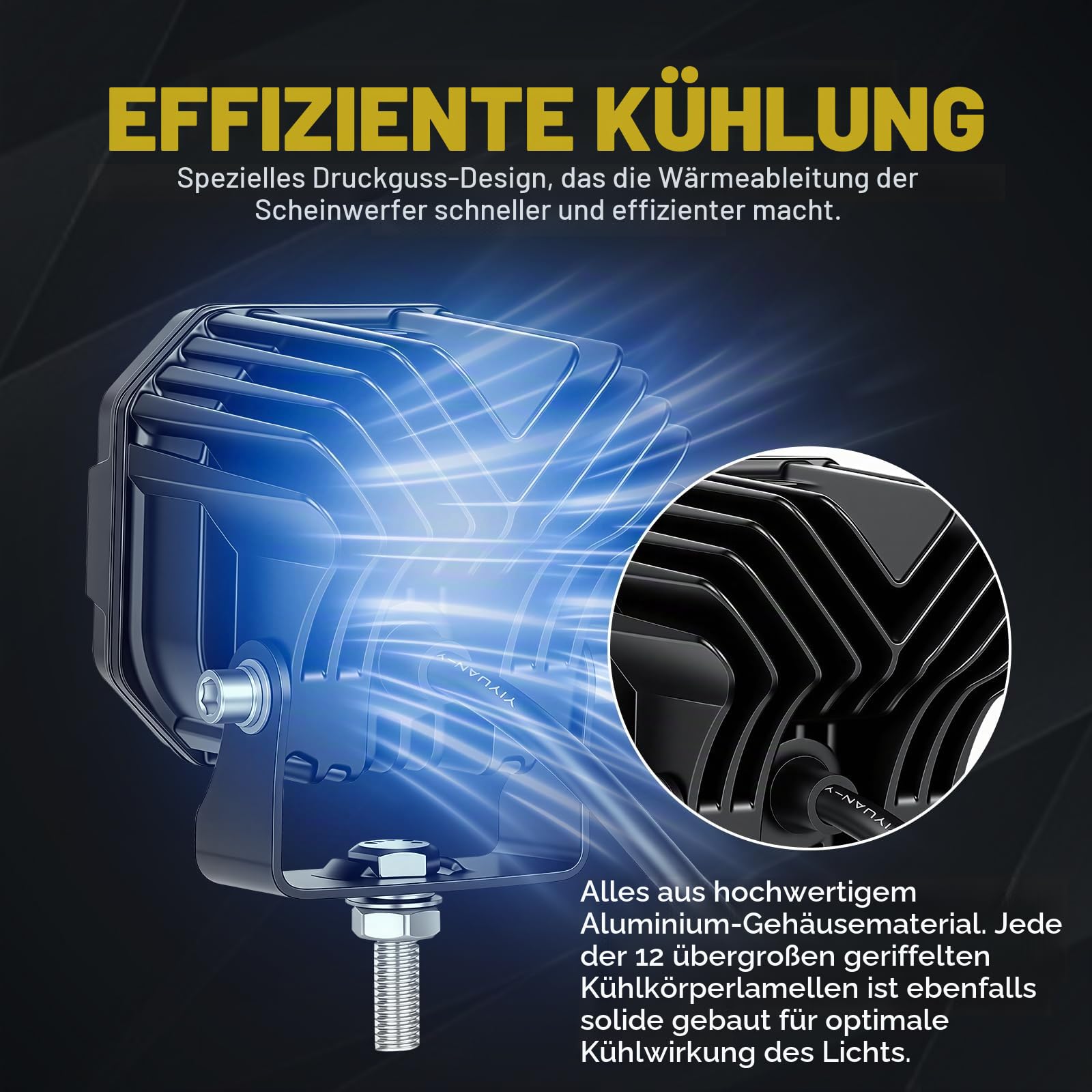 RIGIDON 2 x Mini Led Scheinwerfer, 3 Zoll 30W 3000LM Offroad Lights Spot | 12V 24V 6000K Weiß Wasserdicht Arbeitsscheinwerfer Zusatzscheinwerfer für Auto SUV ATV KFZ LKW Traktor Bagger 4x4 Motorrad