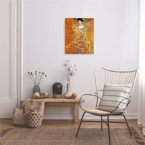 Miniatura 4 de A&T ARTWORK The Lady in Gold de Gustav Klimt. Reproducciones de arte clásico del mundo, impresiones en lienzo giclée para decoración del hogar, 20 x