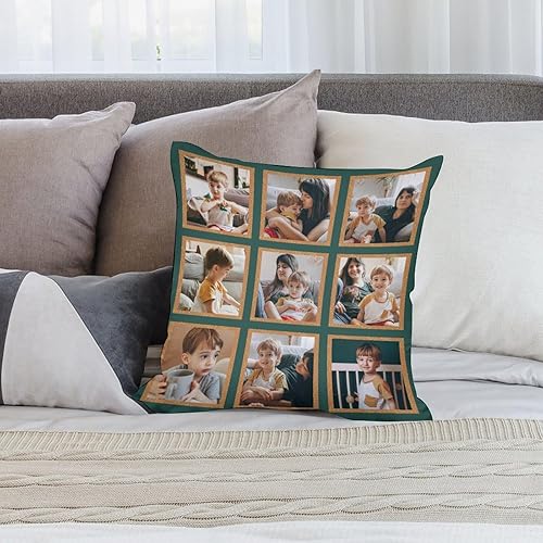 Miniatura 8 de Funda de almohada personalizada con imagen, regalo de aniversario para la mejor mamá para abuela, fundas de cojín personalizadas de dos lados para