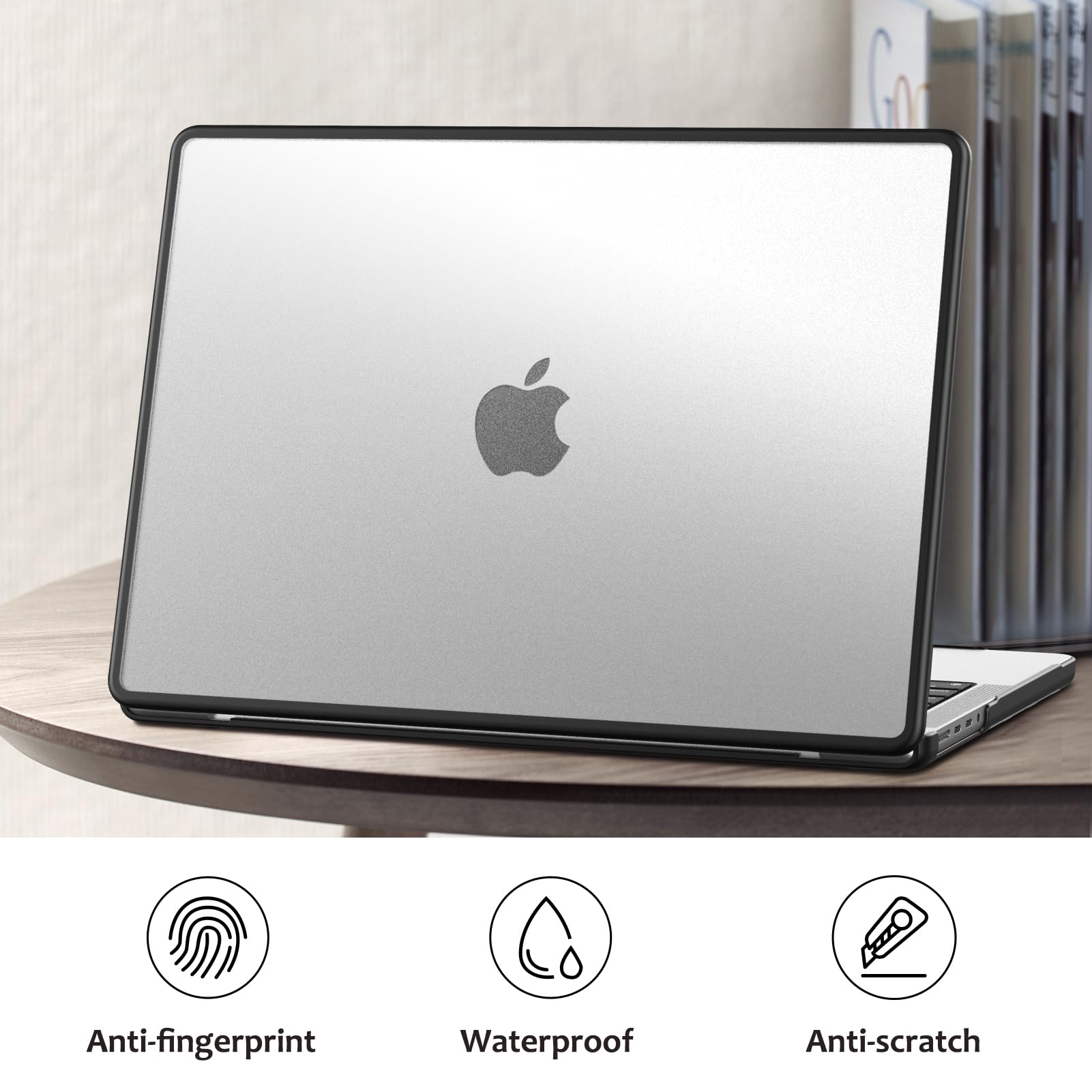 Fintie Etui kompatybilne z MacBook Pro 14'' (2026-2021) M5 M4 M3 M2 M1 Pro/Max A3426 A3427 A3434 A3112 A3401 A3185 A2992 A2918 A2779, TPU krawędź i matowe Twarde etui ochronne, przezroczyste