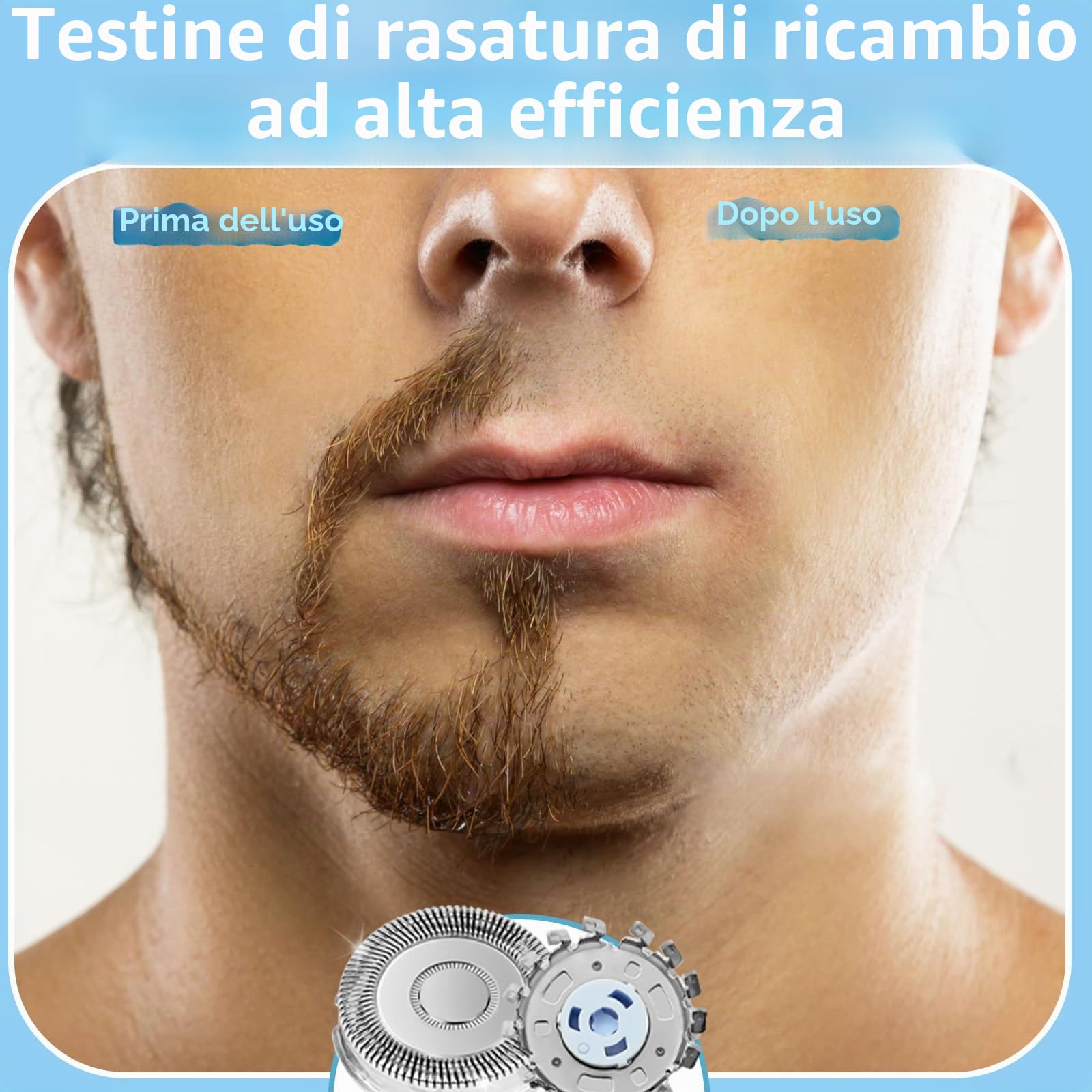 Set di 6 testine di ricambio per rasoio SH71, per Rasoi Serie 7000 (S7XXX) e Serie Angolare 5000 (S55XX) S5531/S5532/S5533/S5536/S5830/S6600 e S6800