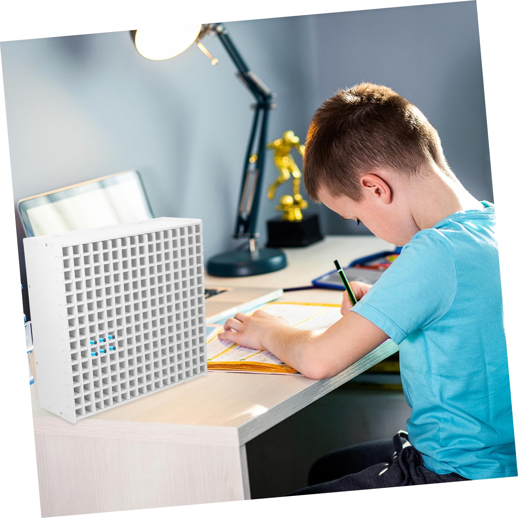 Portapenne Organizer da Scrivania 240 Scomparti Abs Bianco | Grandi Capacità, Facile Trovare Cancelleria, Festa Scuola Decor, Ufficio e Kindergarten