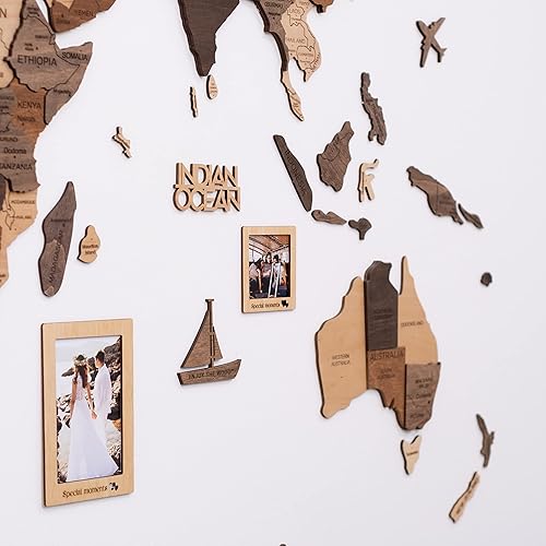 Miniatura 84 de Enjoy The Wood 3D Wood World Map Wall Art Large Wood Wall Décor Housewarming Gift Idea Wall Art World Travel Map For Home & Kitchen or Office