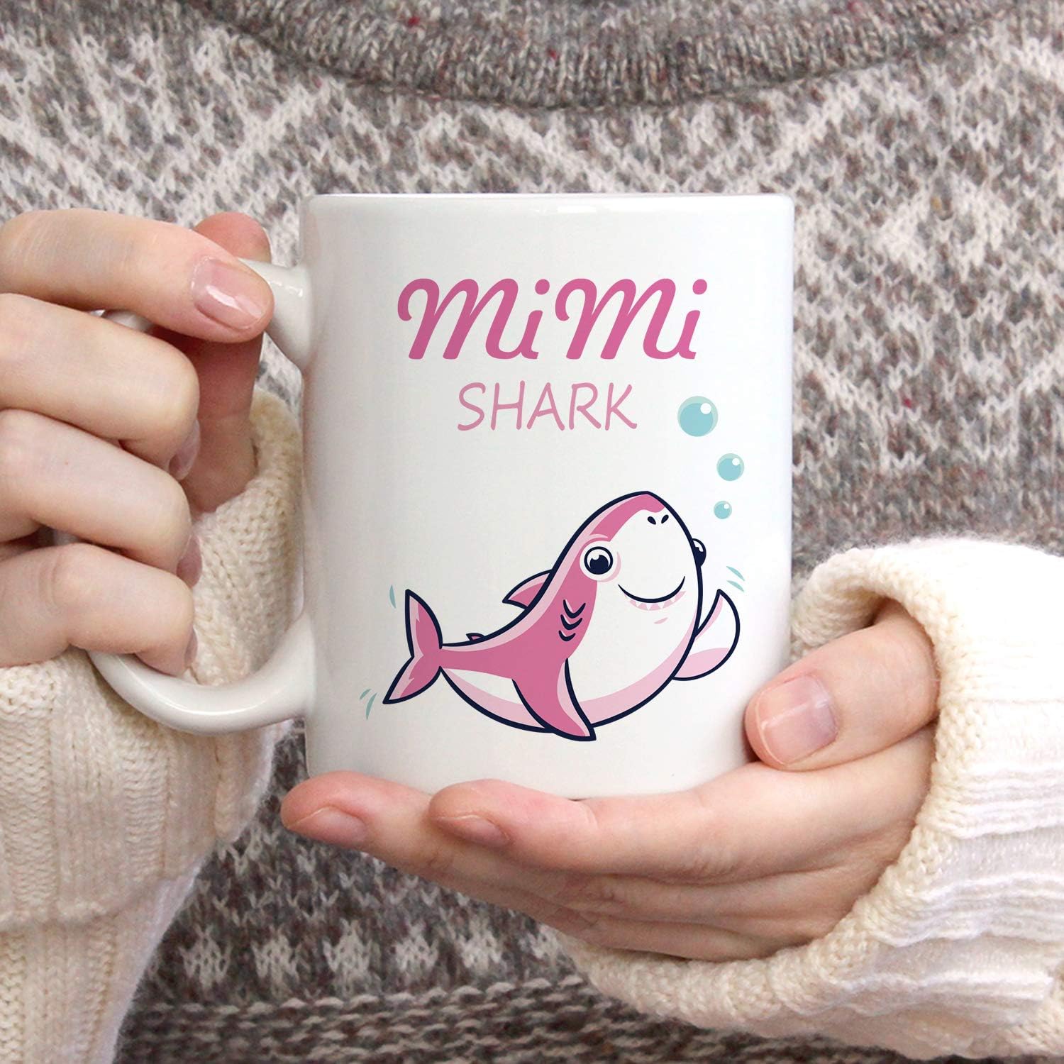 Mimi Shark Cup 11oz - Funny Coffee Mug Gift for Grandma, Mom, Wife - Shark Gifts for Christmas, Mother's Day & Birthday - Mimi Gifts for Women, Grandma - Image 6
