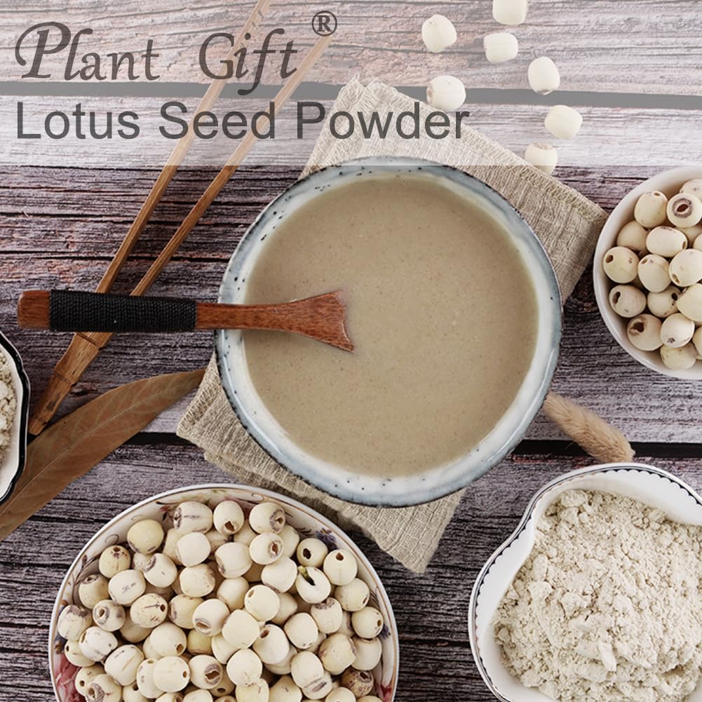 100% Natural Pure Lotus Seed Powder 100g/3.52oz 莲子粉 polvo de semilla de loto para panadería y bebidas, | sin conservantes, liofilizado, sin azúcar añadido
