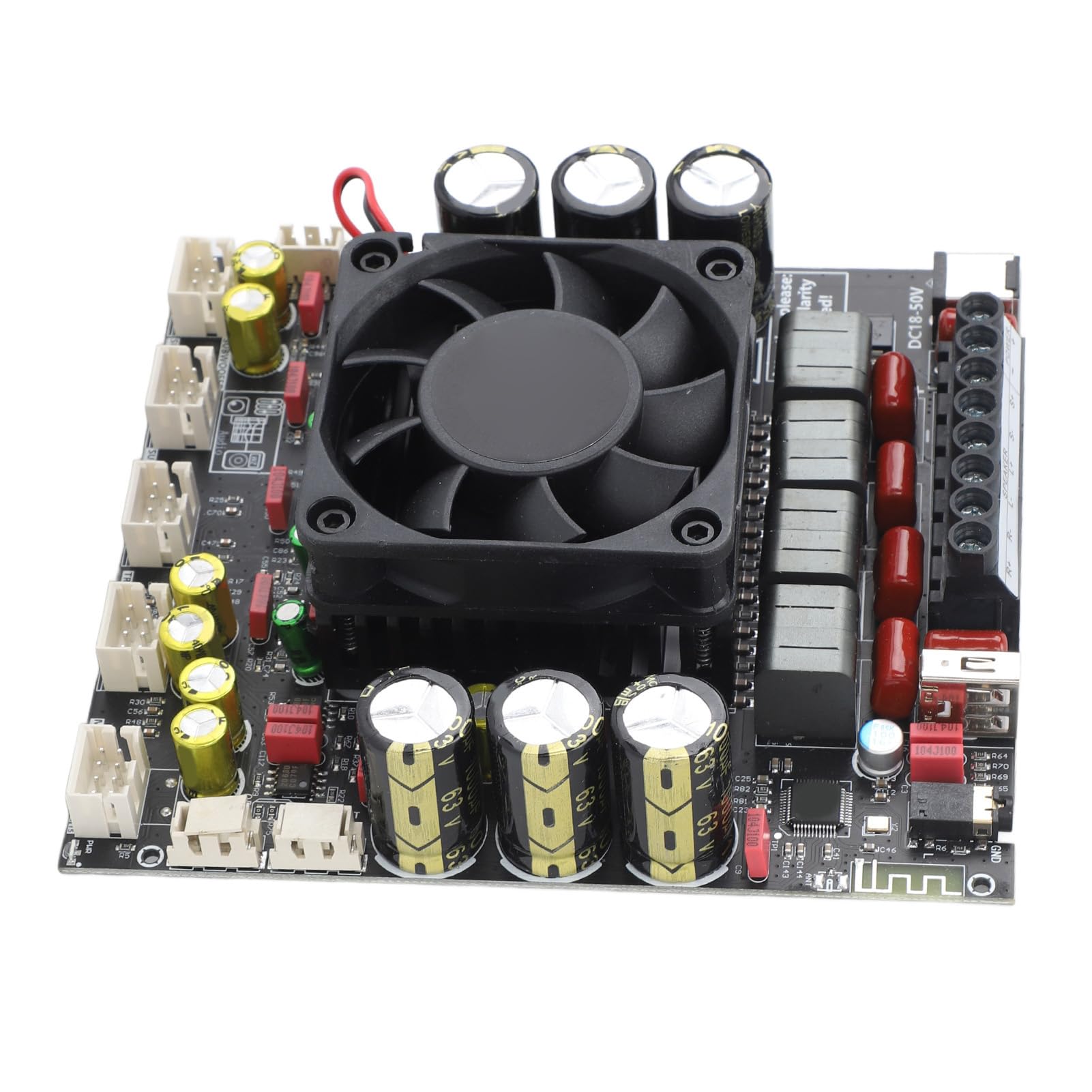 FTVOGUE Płyta Wzmacniacza Cyfrowego PCB Płyta Wzmacniacza Bluetooth 2.1 kanał 2x300W Plus 600W 18 do 50VDC z Wejściem BT AUX USB do Domowego Sprzętu Audio Stereofoniczny System Subwoofera