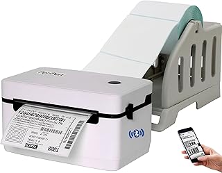 PeriPeri 4x6 Wireless USB+Bluetooth Direct Thermal Label Barcode, Receipt Printer Adjustable Label/Receipt Size Support Android iOS Windows Mac Linux Chrome OS 152mm/s Printing Speed (1Year Warranty)