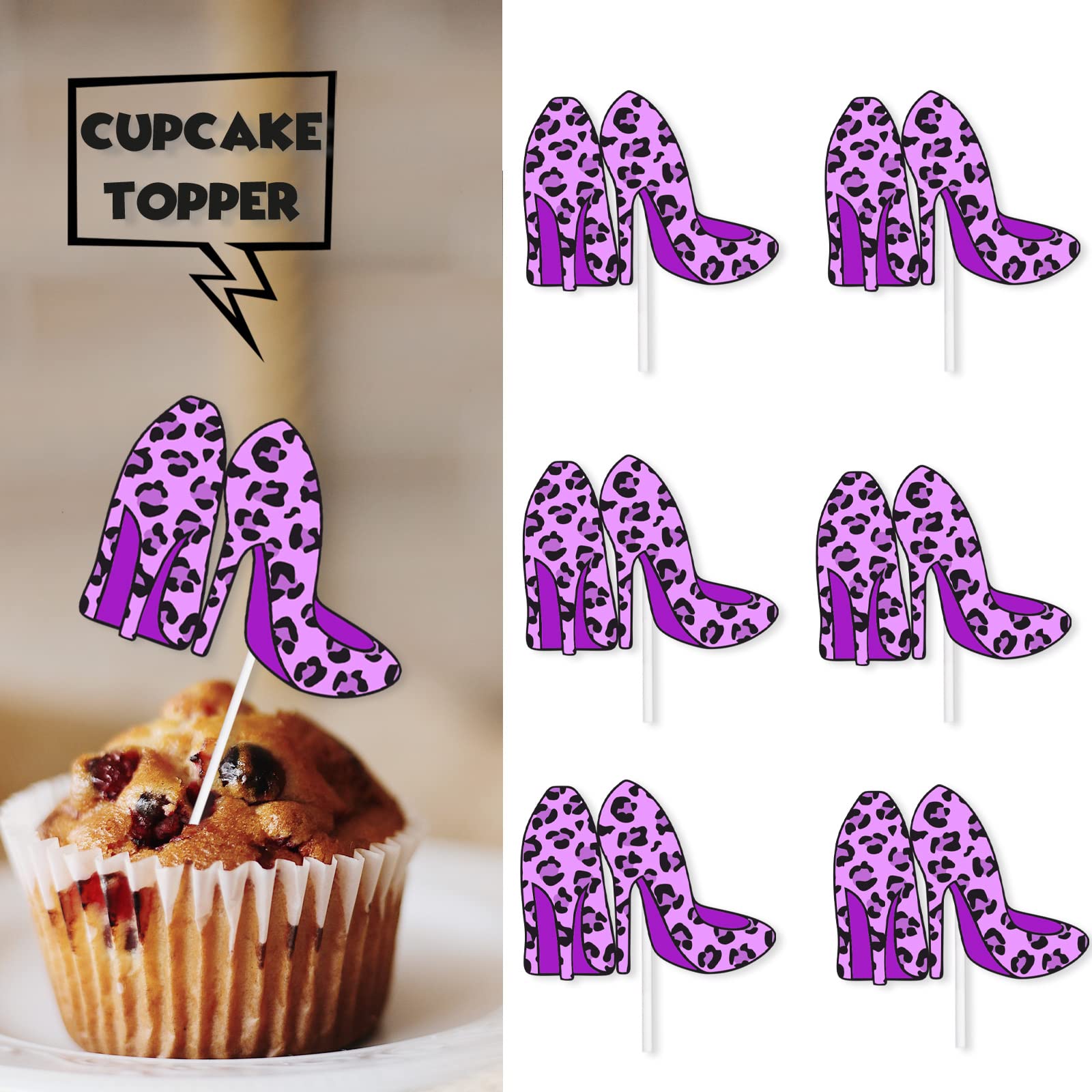 18pcs Ice Cream Cupcake Toppers - Colorful Glitter Birthday Party Decor For Baby Shower, Boys & Girls