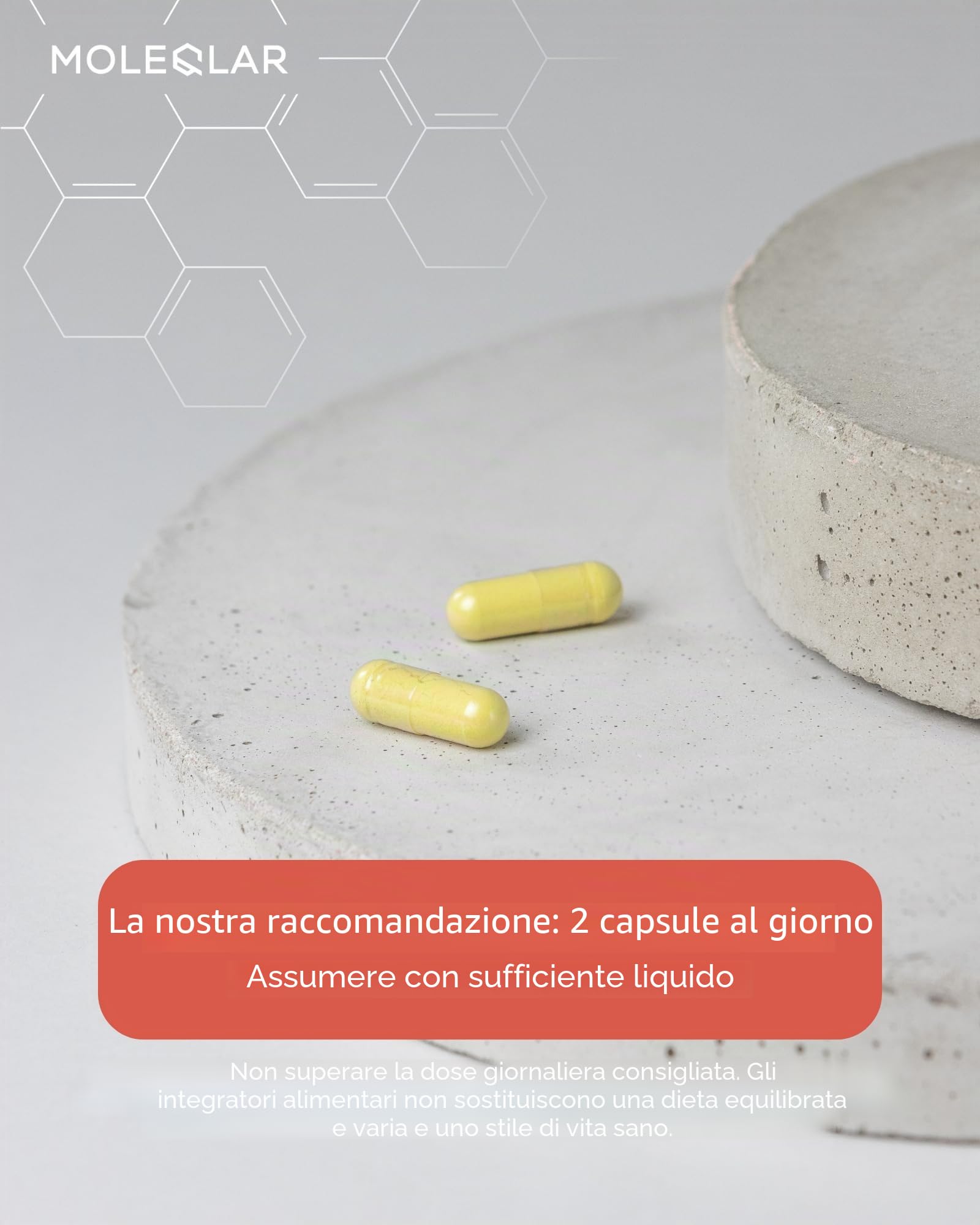 MoleQlar Fisetin 100 mg capsule – 60 pezzi – 200 mg di fisetina da estratto di fragola per porzione – bioflavonoide di origine naturale – vegano, privo di OGM e certificato in DE