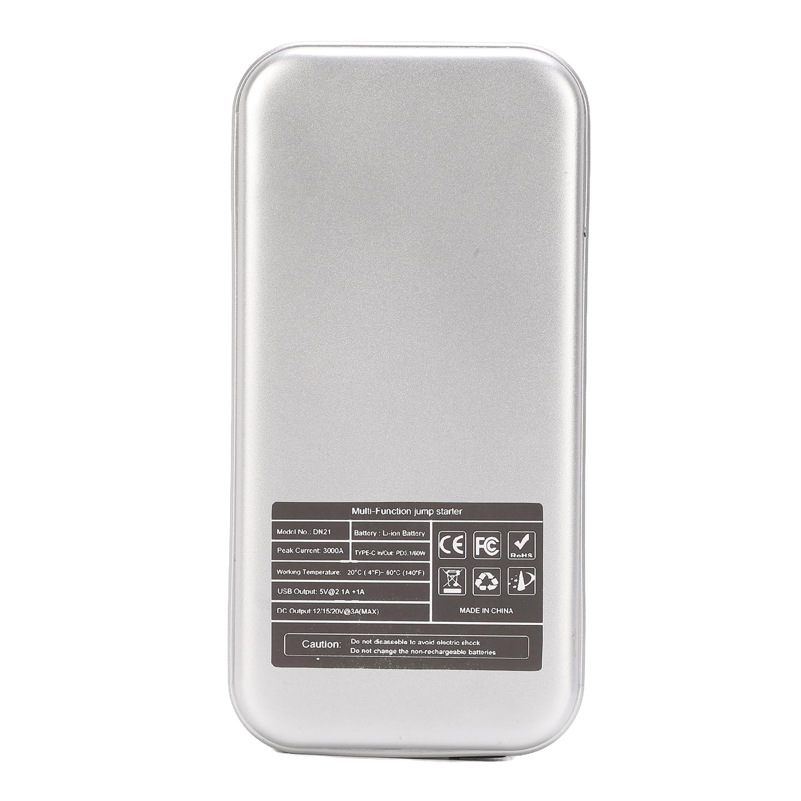 Batteria per auto di emergenza con avviamento di emergenza da 600 A, portatile con porte USB, luci decorative per atmosfera