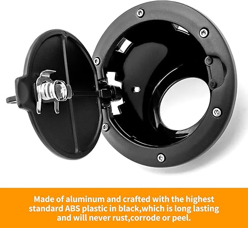 Miniatura 3 de DATOU BOSS Tapa de gasolina Tapa de puerta de combustible, tapa de depósito de combustible, accesorios exteriores para Jeep Wrangler 2007-2017 JK
