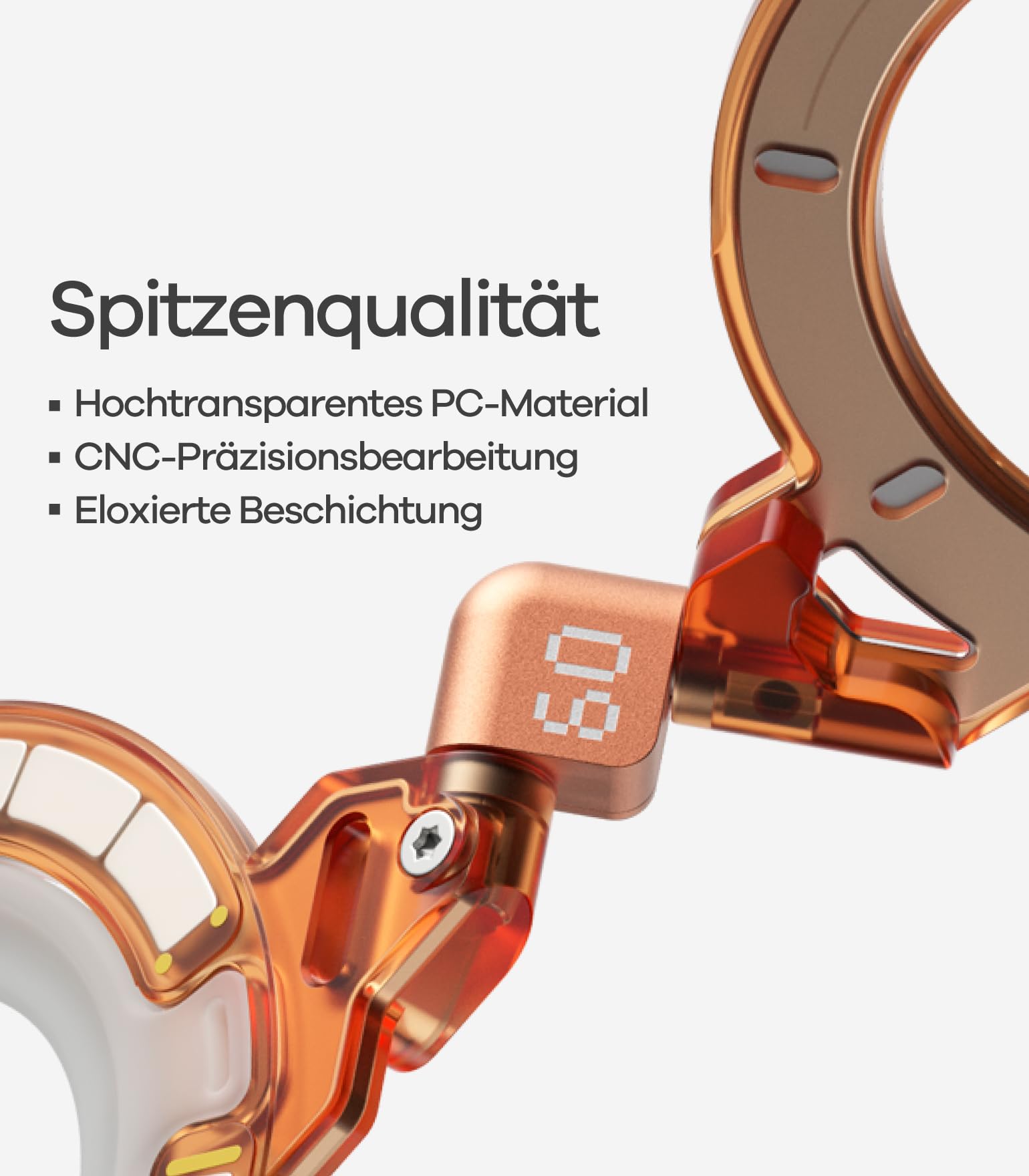Aulumu G09 Ghost Infinite MagSafe Ring Halterung 360° Drehung Handy Ständer und Griff N52 Doppelseitige Magnetische Fingerhalter Handyhalterung, Mattiertes Transparentes PC, Ghost Transparent