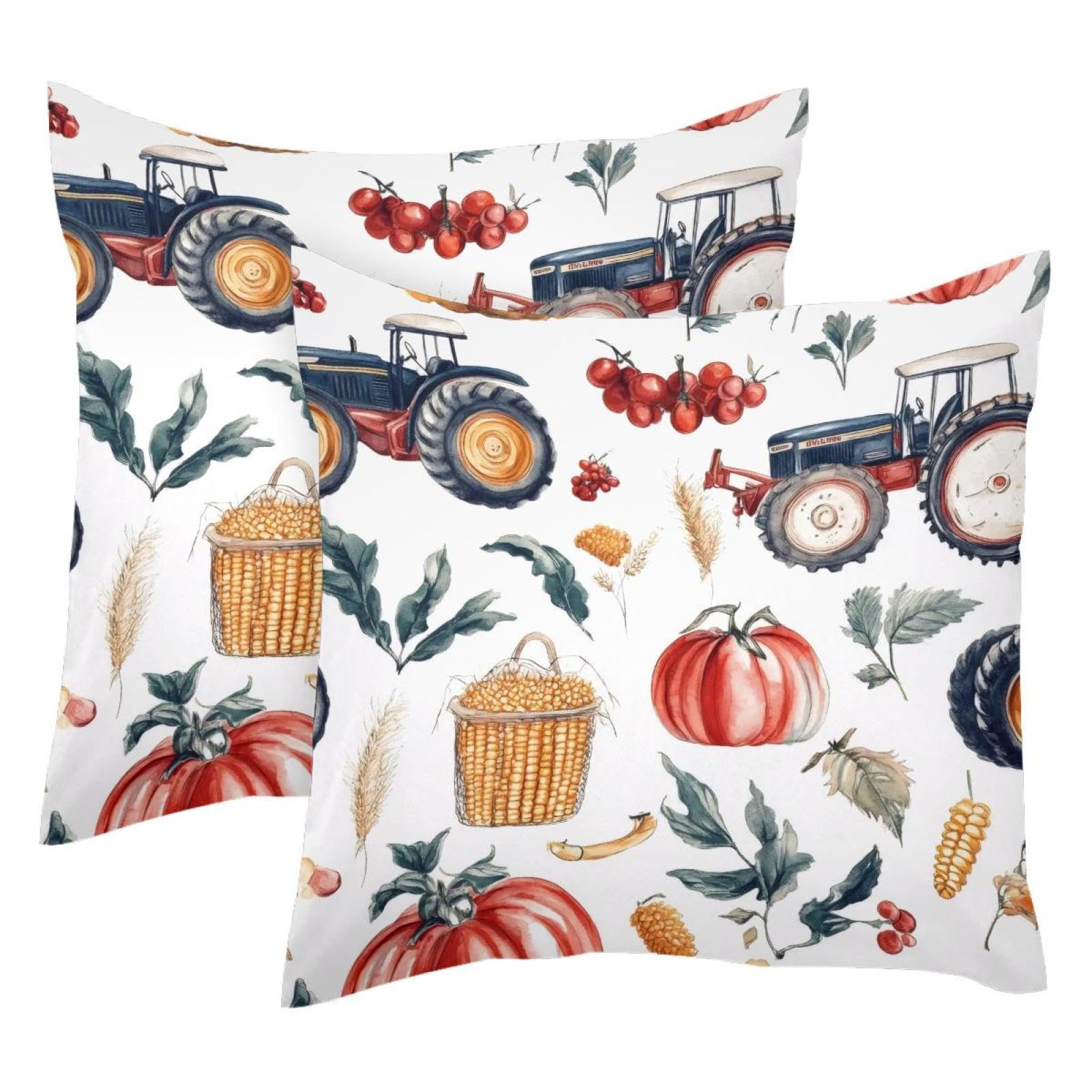 Housses de coussin velours douces style ferme pour décorer le canapé du salon en automne