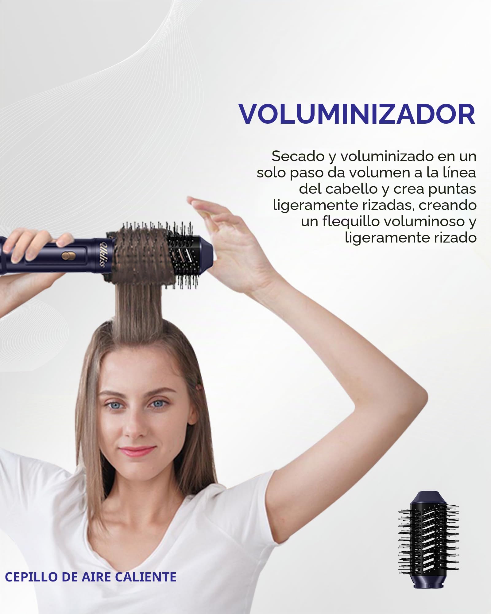 Secador Pelo 6 in 1, UKLISS Airstyler & Moldeador de Pelo con Hair Dryer, Rizador Pelo Automatico, Cepillo Secador de Pelo, Thermal Brush, Cepillo Alisador Pelo, Regalos para Mujeres Styling- Azul