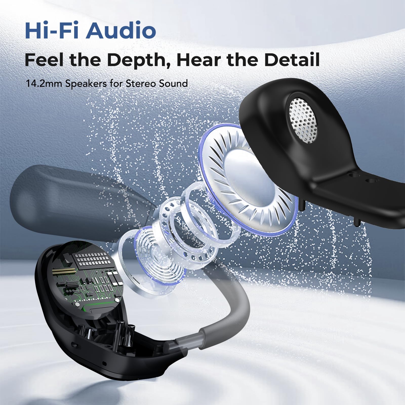 Auricolari aperti Bluetooth NE18 Nero