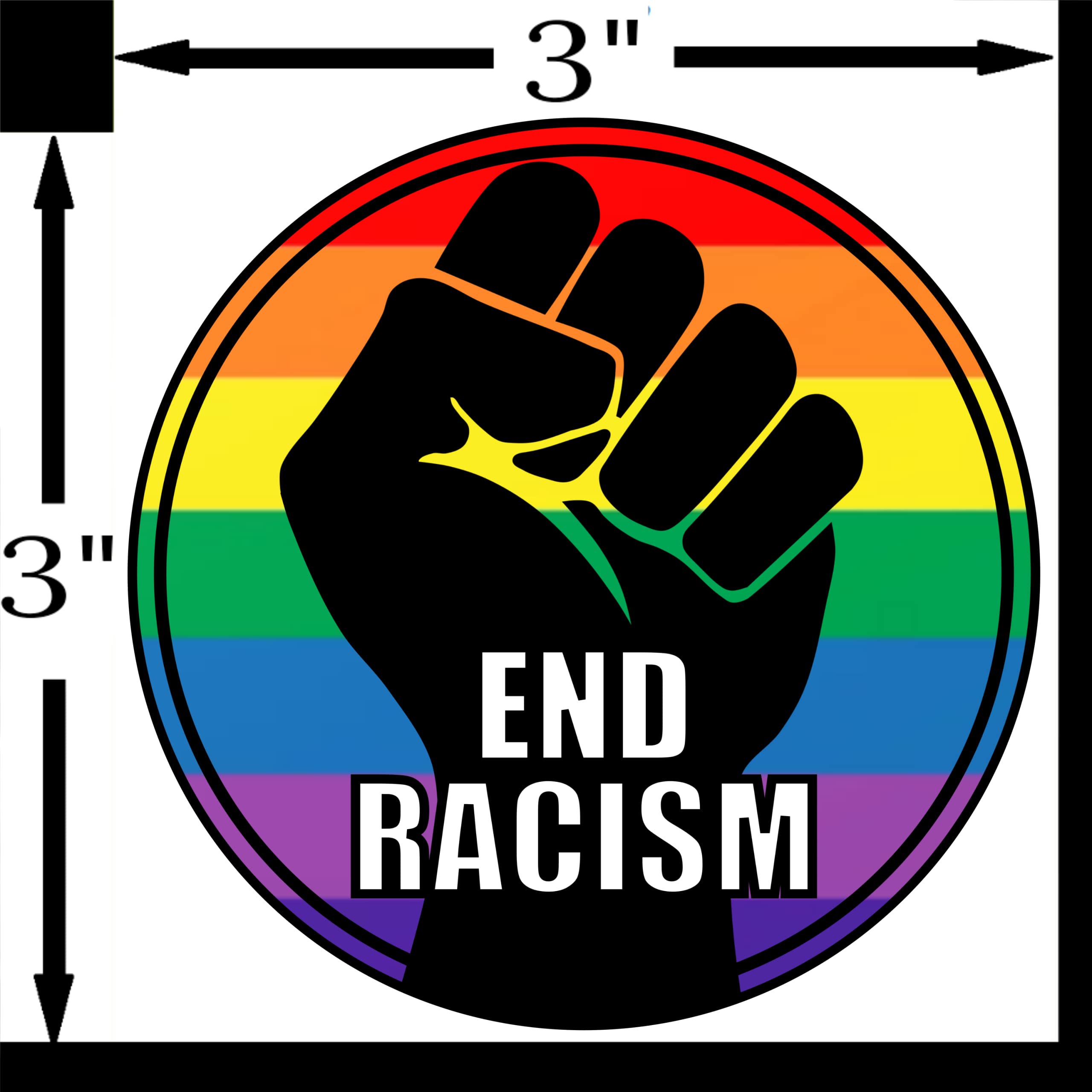 6 PACK 3x5 Inch ALL LIVES MATTER Sticker Decal wb