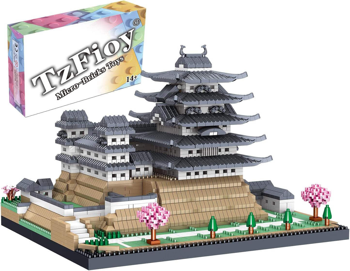 Himeji Castle Japan Micro Brick Building Set (3037 Pieces) – Landmark Model Educational Toy Gift for Kids and Adults