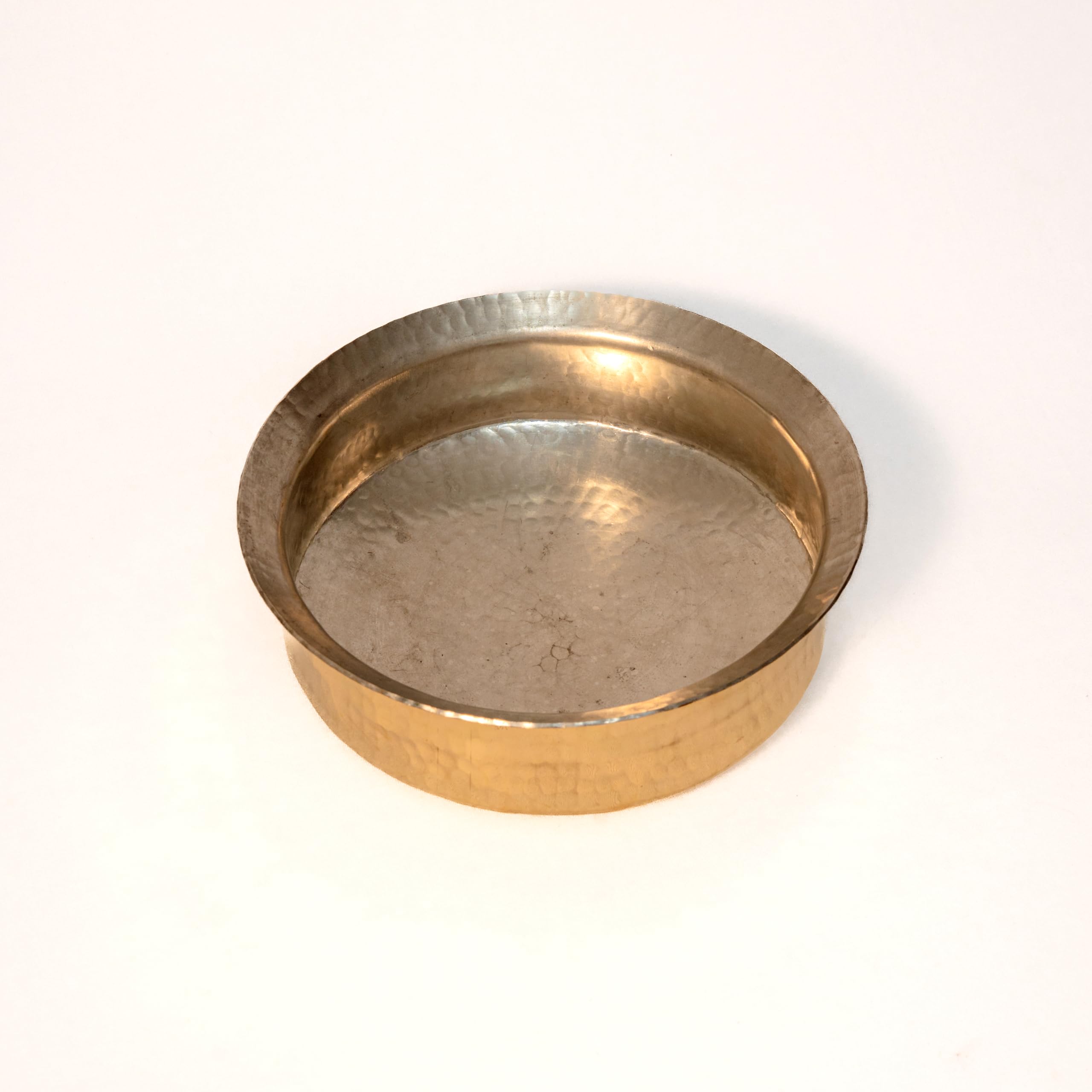 Zishta Brass Lagaan - (L) | Ideal for Cooking Biryani, Pulao, Curries, Sweets | Hand Beaten | Tin Coating | Quality tested | Capacity - 4L